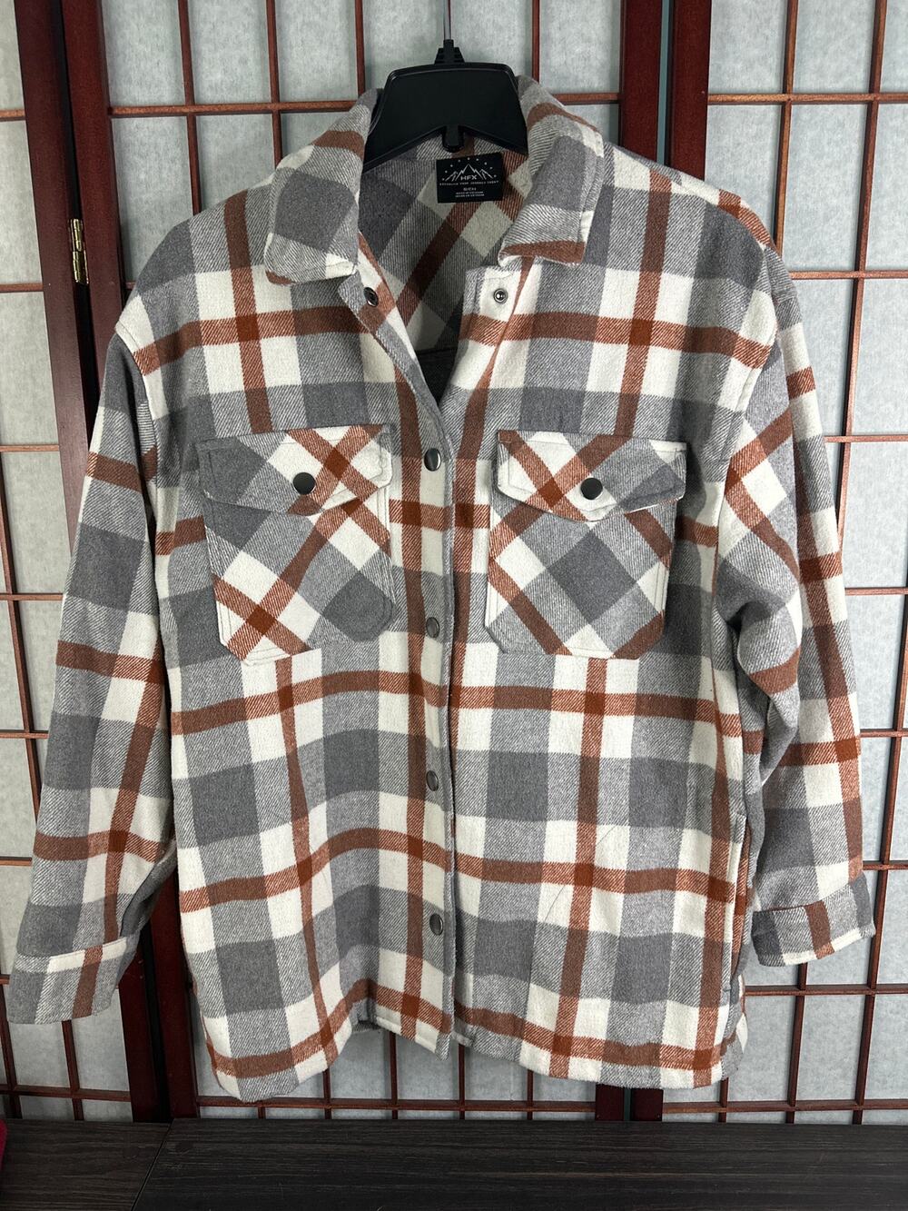 HFX Women's Heavy Flannel Plaid Shirt Jacket small